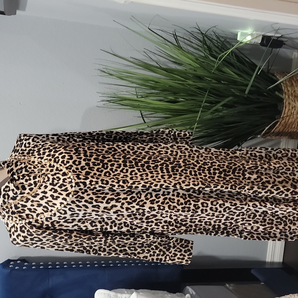 H M Animal Print long dress